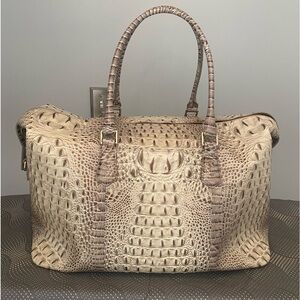 Brahmin Duxbury Weekender - Savino Melbourne Bag. Beautiful. Croc Embossed.